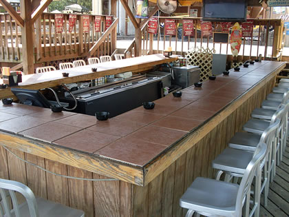Breezy outdoor Portage Lakes restaurant & bar